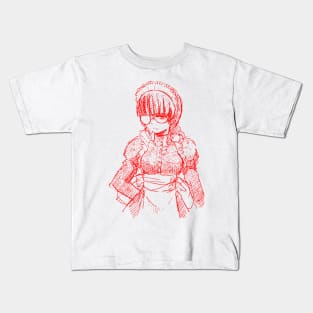 Anime Maid Sketch Kids T-Shirt
